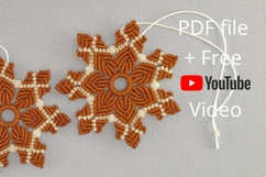 Micro Macrame Gingerbread Christmas Star YouTube Transcript Product Image 1