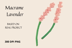 Macrame Lavender PNG Botanical Clipart Product Image 1