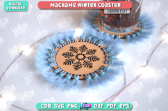 Macrame Winter Coasters Laser Cut Bundle, Christmas Coasters Product Image 6