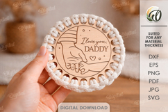 Macrame Coaster Laser Cut. Gift For Dad SVG Product Image 1