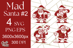Mad Santa Svg | Funny Christmas Png | Digital Download Product Image 1
