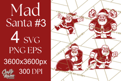 Mad Santa Svg | Funny Christmas Png | Digital Download Product Image 1