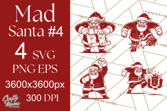 Mad Santa Svg | Funny Christmas Png | Digital Download Product Image 1