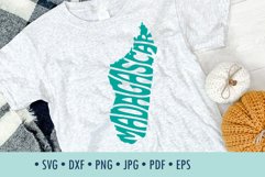 Madagascar Cut File | Word Art in Country Shape Product Image 1