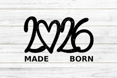 Made Born 2026 cutting file SVG DXF FCM Product Image 1