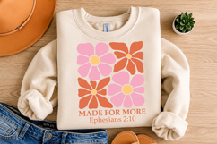 Made For More PNG, Christian Floral Verse Design Product Image 4