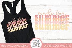 fun summer cut file displayed on a black tank top
