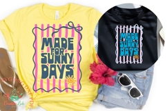 Made For Sunny Days SVG PNG, Preppy Trendy Summer Shirt SVG Product Image 1