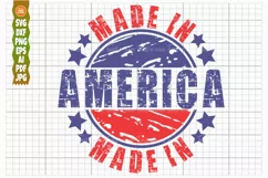 Made in America SVG |4th of july SVG | Patriotic Grunge Svg Product Image 1