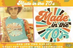 70s Groovy Hippie Svg | Made In The 70's Retro Design Product Image 1