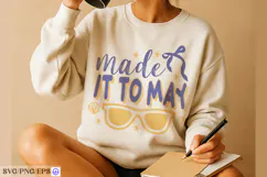 Made It to May Teacher Summer Funny SVG PNG Design Product Image 4