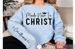Made new in Christ Sleeve SVG Design Product Image 3