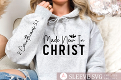 Made new in Christ Sleeve SVG Design Product Image 2