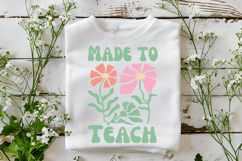 Made To Teach SVG | Boho Teacher SVG | Teacher PNG Product Image 5