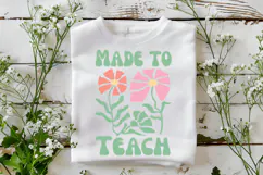 Made To Teach SVG | Boho Teacher SVG | Teacher PNG Product Image 5