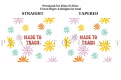 made to teach skinny tumbler sublimation design for 20oz and 30oz skinny tumbler sublimation wrap