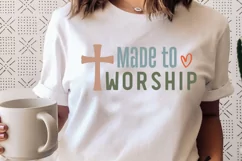 Made To Worship SVG, Christian SVG Design, Faith SVG Product Image 3