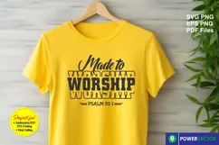 Made to Worship SVG Psalm 95:1 Bible Verse Svg Png Product Image 3