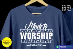 Made to Worship SVG Psalm 95:1 Bible Verse Svg Png Product Image 4