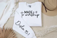 Made To Worship Sleeve SVG, Motivational SVG Design Product Image 2