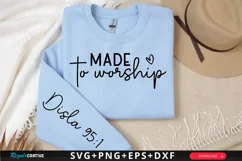 Made To Worship Sleeve SVG, Motivational SVG Design Product Image 1