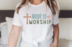 Made To Worship SVG, Christian SVG Design, Faith SVG Product Image 2