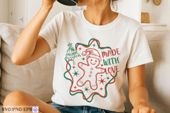 Christmas Made with Love Hand-Drawn SVG PNG T-shirt Design Product Image 2