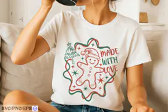Christmas Made with Love Hand-Drawn SVG PNG T-shirt Design Product Image 2