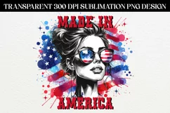 4th of July PNG Made in America Sublimation Design Product Image 1
