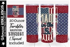 Made In The USA-Independence Day Tumbler Sublimation Product Image 1