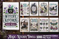 Magic Kitchen Towel Sublimation PNG Bundle 100 Designs Product Image 3