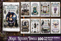 Magic Kitchen Towel Sublimation PNG Bundle 100 Designs Product Image 5