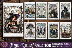 Magic Kitchen Towel Sublimation PNG Bundle 100 Designs Product Image 6