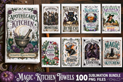 Magic Kitchen Towel Sublimation PNG Bundle 100 Designs Product Image 7
