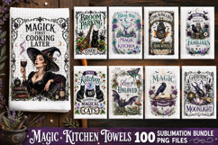 Magic Kitchen Towel Sublimation PNG Bundle 100 Designs Product Image 10