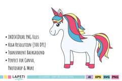 Fantasy clipart bundle for kids crafts and parties