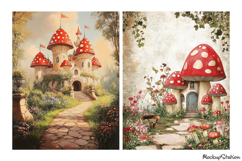 Vintage Mushroom Junk Journal Pages, Cottage Core Watercolor Product Image 3