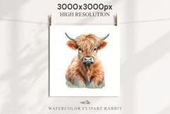 Magic Cute Baby Highland Cow in Dress Hat Watercolor Clipart PNG Transparent Print for invitation t-shirt designs sublimation kids printable digital watercolor baby cow in dress png, highland cow clipart, jumping cow in hat jpeg sublimation clip art