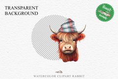 Magic Cute Baby Highland Cow in Dress Hat Watercolor Clipart PNG Transparent Print for invitation t-shirt designs sublimation kids printable digital watercolor baby cow in dress png, highland cow clipart, jumping cow in hat jpeg sublimation clip art