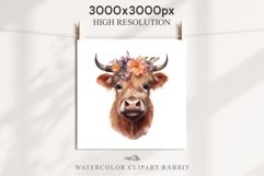 Magic Cute Baby Highland Cow in Dress Hat Watercolor Clipart PNG Transparent Print for invitation t-shirt designs sublimation kids printable digital watercolor baby cow in dress png, highland cow clipart, jumping cow in hat jpeg sublimation clip art