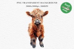 Magic Cute Baby Highland Cow in Dress Hat Watercolor Clipart PNG Transparent Print for invitation t-shirt designs sublimation kids printable digital watercolor baby cow in dress png, highland cow clipart, jumping cow in hat jpeg sublimation clip art