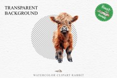 Magic Cute Baby Highland Cow in Dress Hat Watercolor Clipart PNG Transparent Print for invitation t-shirt designs sublimation kids printable digital watercolor baby cow in dress png, highland cow clipart, jumping cow in hat jpeg sublimation clip art