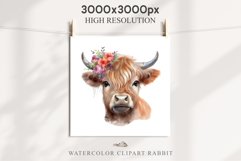 Magic Cute Baby Highland Cow in Dress Hat Watercolor Clipart PNG Transparent Print for invitation t-shirt designs sublimation kids printable digital watercolor baby cow in dress png, highland cow clipart, jumping cow in hat jpeg sublimation clip art