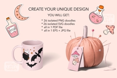 26 WITCHY doodles | EPS JPG PDF SVG PNG Product Image 3