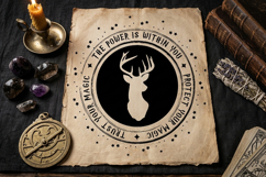 Magical Stag Wizard. Celestial Stag SVG Product Image 5