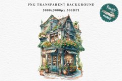 Magic European Style Store Bakery Shop Cafe House Detailed Cafe PNG Watercolor Transparent invitation t-shirt designs sublimation nursery kids printable art European Style Store, Shop Clipart, Cafe House png, Floral Bakery Transparent detailed clip art jp
