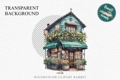 Magic European Style Store Bakery Shop Cafe House Detailed Cafe PNG Watercolor Transparent invitation t-shirt designs sublimation nursery kids printable art European Style Store, Shop Clipart, Cafe House png, Floral Bakery Transparent detailed clip art jp