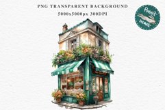 Magic European Style Store Bakery Shop Cafe House Detailed Cafe PNG Watercolor Transparent invitation t-shirt designs sublimation nursery kids printable art European Style Store, Shop Clipart, Cafe House png, Floral Bakery Transparent detailed clip art jp