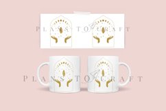 magic hands celestial crystal coffee glass wrap svg glass mug svg presized for 11oz and 15oz glass ready to cut and sublimation files