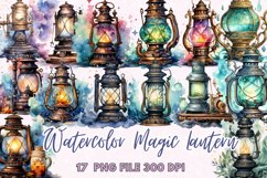 Magic Lantern Watercolor Sublimation Clipart Product Image 1